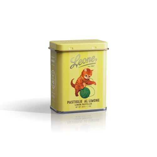 Leone® | Zitronen-Durstlöscher-Bonbons | Leone Glutenfreie Pastillen | Leone Candies Gatto Gatto Ball - 1 x 30 Gr von Leone