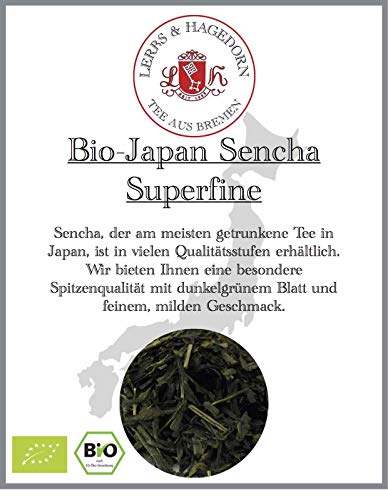 Lerbs & Hagedorn, Bio Japan Tee Sencha Superfine | Feiner Milder Geschmack 1.5kg (ca. 122 Liter) Dunkelgrünes Blatt von Lerbs & Hagedorn