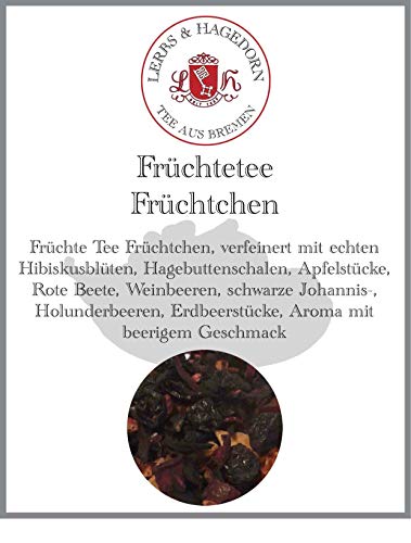 Lerbs & Hagedorn, Früchte Tee Früchtchen | Beeriger Geschmack 1.5kg (ca. 122 Liter) Hibiskusblüten, Hagebuttenschalen, Apfelstücke, Weinbeeren von Lerbs & Hagedorn