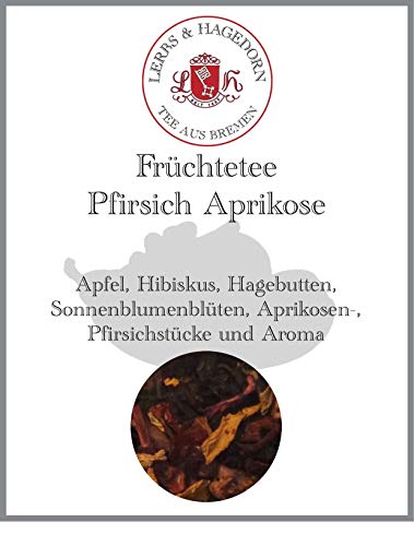 Lerbs & Hagedorn, Früchtetee Pfirsich Aprikose | 1.5kg (ca. 122 Liter) Apfel, Hibiskus, Hagebutten, Sonnenblumenblüten, Aprikosenstücke von Lerbs & Hagedorn