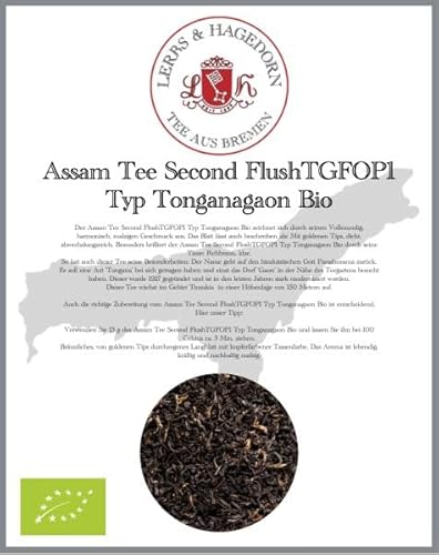 Assam Tee Second FlushTGFOP1 Typ Tonganagaon Bio 1kg von Lerbs & Hagedorn