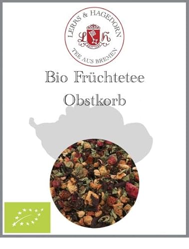 Lerbs & Hagedorn, Bio Früchtetee Obstkorb | 1kg (Ca. 81 Liter) Apfelstücke, Hibiskus, Brombeerblättern, Hagebuttenschalen von Lerbs & Hagedorn