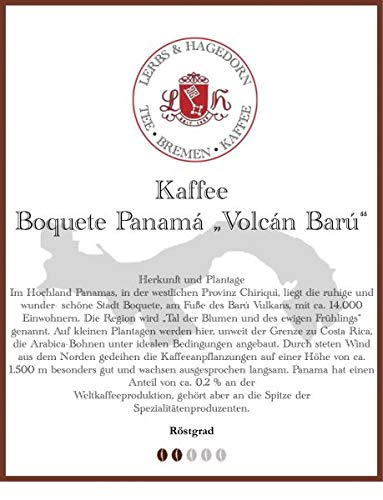 Boquete Panamá „Volcán Barú“ Kaffee 1kg von Lerbs & Hagedorn