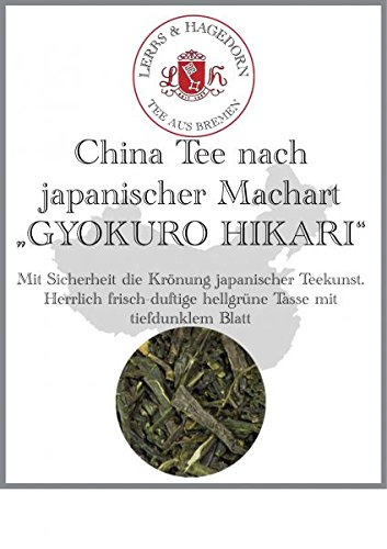 Lerbs & Hagedorn, Grüner China Tee japanische Machart Gyokuro Hikari | Ausgeprägt, Frisch, Weich 1kg Ca. (81 Liter) von Lerbs & Hagedorn