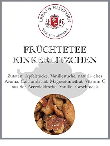 Lerbs & Hagedorn, Früchtetee Kinkerlitzchen | Vanille 2kg Ca. (162 Liter) Apfelstücke (Geröstet) Vanillestücke von Lerbs & Hagedorn