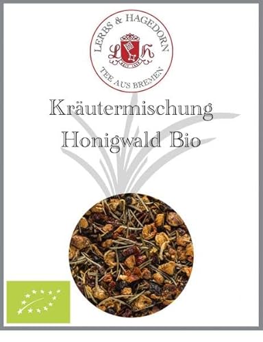 Lerbs & Hagedorn, Kräutertee Honigwald Bio | Honig, Heidelbeere, Brombeere 1kg Ca. (81 Liter) Apfelstücke Bio, Hagebuttenschalen Bio von Lerbs & Hagedorn