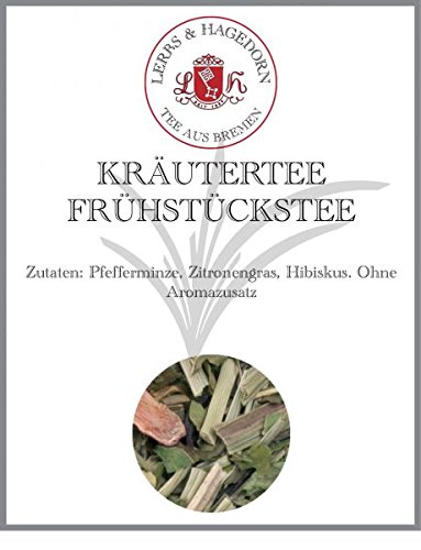 Lerbs & Hagedorn, Kräutertee Frühstückstee | Minzig, Frisch 1kg Ca. (81 Liter) Pfefferminze, Zitronengras, Hibiskus von Lerbs & Hagedorn