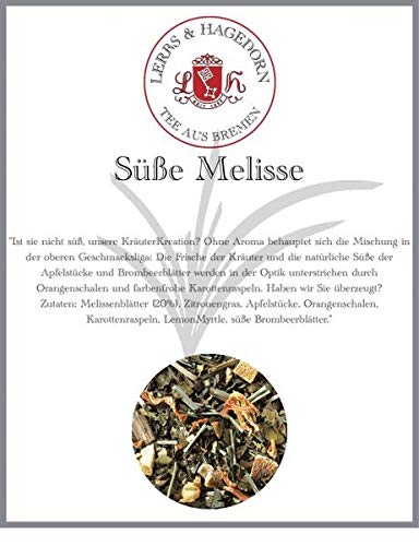 Lerbs & Hagedorn, Kräutertee Süße Melisse | Natürliche Süße Von Äpfeln Und Brombeeren 1kg (ca. 81 Liter) Mit Zitronengras, Apfel, Orange von Lerbs & Hagedorn