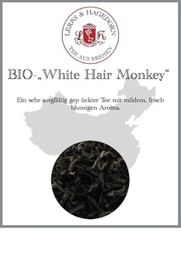 Lerbs & Hagedorn, China Bio White Hair Monkey| Frisches Aroma 250g (ca. 21 Liter) Ökologischer Anbau, Sorgfältig gepflückt von Lerbs & Hagedorn