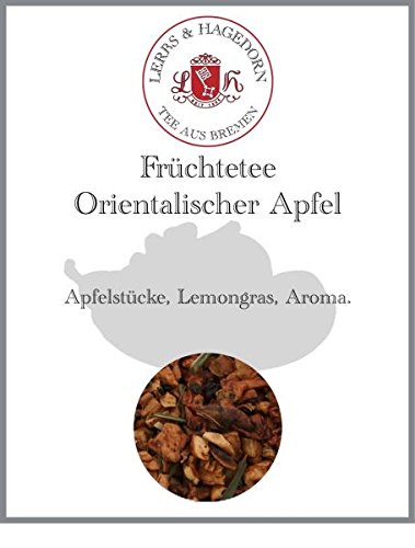 Lerbs & Hagedorn, Früchtetee Orientalischer Apfel | 1kg (ca. 50 Liter) Apfelstücke, Lemongras, Aroma von Lerbs & Hagedorn