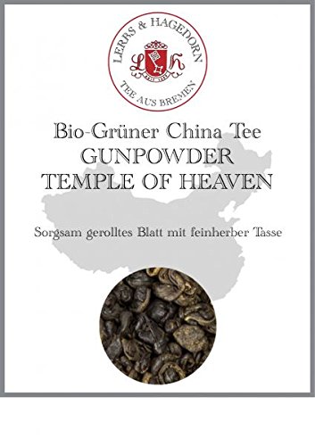 Lerbs & Hagedorn, Grüner China Tee Gunpowder Temple of Heaven Bio | Fruchtig, Mild, Frisch 1kg Ca. (81 Liter) von Lerbs & Hagedorn