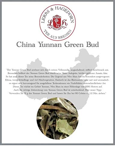 Lerbs & Hagedorn, Grüner China Tee Yunnan Green Bud | VollmUndig, Langanhaltend, Süßlich 2kg Ca. (162 Liter) von Lerbs & Hagedorn