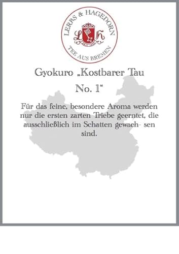 Lerbs & Hagedorn, Gyrokuro Kostbarer Tau|Besonders Feines Aroma 1.5kg (ca. 122 Liter) Erste Zarte Triebe ausschließlich im Schatten Gewachsen von Lerbs & Hagedorn