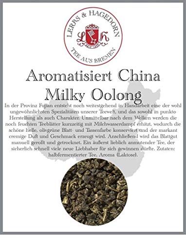 Lerbs & Hagedorn, Halbfermentierter Tee aromatisiert China Milky Oolong | Chremiger Geschmack 1kg (ca. 81 Liter) Hell Oliv-Grüne Tasse von Lerbs & Hagedorn