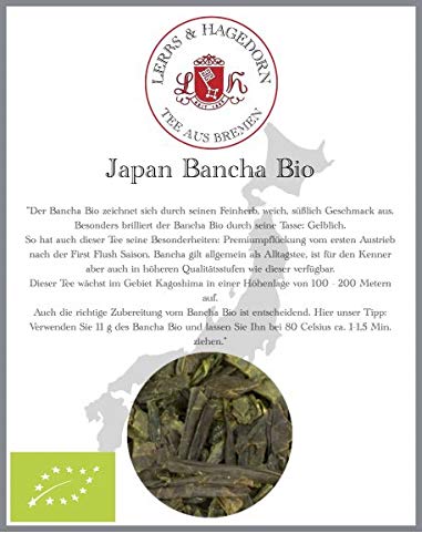 Lerbs & Hagedorn, Japanischer Grüntee Bancha Bio | Feinherb, Weich, Süßlich 1kg Ca. (800 Liter) von Lerbs & Hagedorn