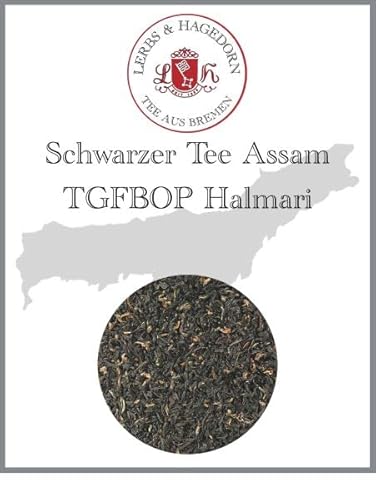 Lerbs & Hagedorn, Schwarzer Tee Assam TGFBOP Halmari |Würzig Malzig 1kg (ca. 81 Liter) Tippy Golden Flowery Broken Orange Pekoe von Lerbs & Hagedorn