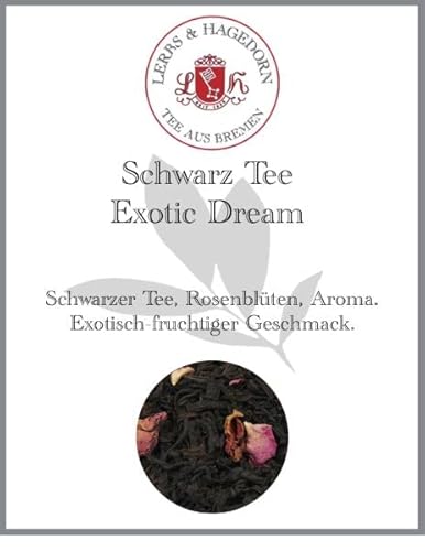 Lerbs & Hagedorn, Schwarz Tee Exotic Dream | Exotisch-fruchtiger Geschmack 250g (Ca. 20 Liter) Rosenblüten von Lerbs & Hagedorn