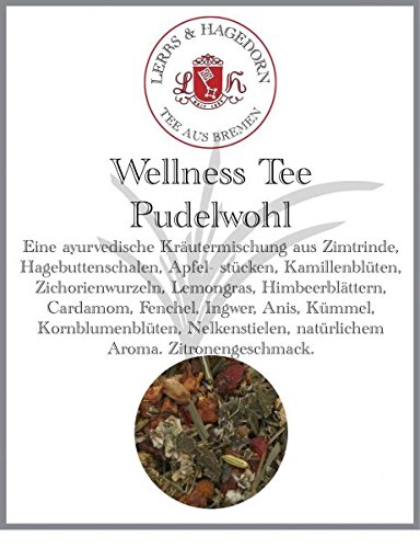 Lerbs & Hagedorn, Wellness Tee Pudelwohl | Zitronengeschmack 1kg (ca. 71 Liter) Zimtrinde, Hagebuttenschalen, Apfelstücken, Kamillenblüten von Lerbs & Hagedorn