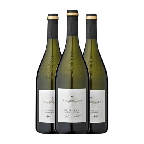 Lergenmüller Muschelkalk Weißburgunder Trocken Pfälz 75 cl Weißwein (Karton mit 3 Flaschen von 75 cl) von Lergenmüller