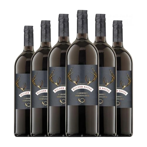 Lergenmüller Wilder Roter Trocken Pfälz 1 L Rotwein (Karton mit 6 Flaschen von 1 L) von Lergenmüller