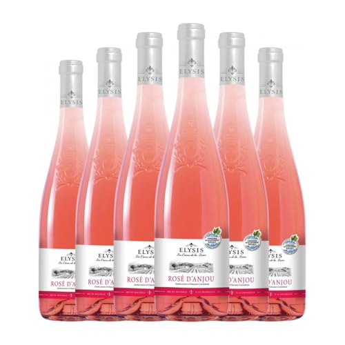 Les Celliers du Prieuré Elysis Rosé Grolleau Halbtrocken Halbsüß Anjou 75 cl Rosé-Wein (Karton mit 6 Flaschen von 75 cl) von Les Celliers du Prieuré