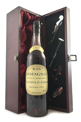 Les Comtes de Cadignan Vintage Armagnac 1965 (70cl) in einer mit Seide ausgestatetten Geschenkbox, 1 x 700ml von Les Comtes Cadignan