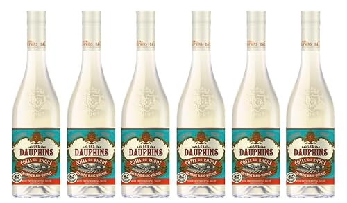 6x 0,75l - 2023er - Les Dauphins - Blanc - Côtes-du-Rhône A.O.P. - Frankreich - Weißwein trocken von Les Dauphins