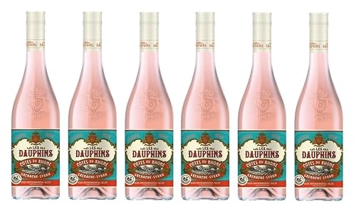 6x 0,75l - 2024er - Les Dauphins - Rosé - Côtes-du-Rhône A.O.P. - Frankreich - Rosé-Wein trocken von Les Dauphins