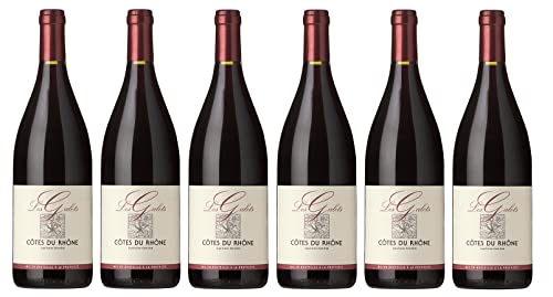 6x 0,75l - 2020er - Les Gâlets - Côtes-du-Rhône A.O.P. - Frankreich - Rotwein trocken von Les Gâlets