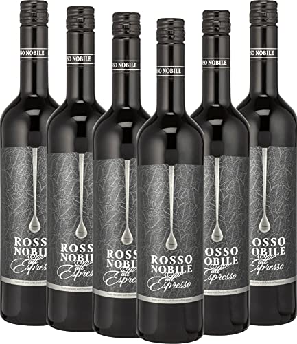 Rosso Nobile all' Espresso von Les Grands Chais de France - Rotwein mit feinen Kaffeearomen 6 x 0,75l VINELLO - 6er - Weinpaket inkl. kostenlosem VINELLO.weinausgießer von Les Grands Chais de France