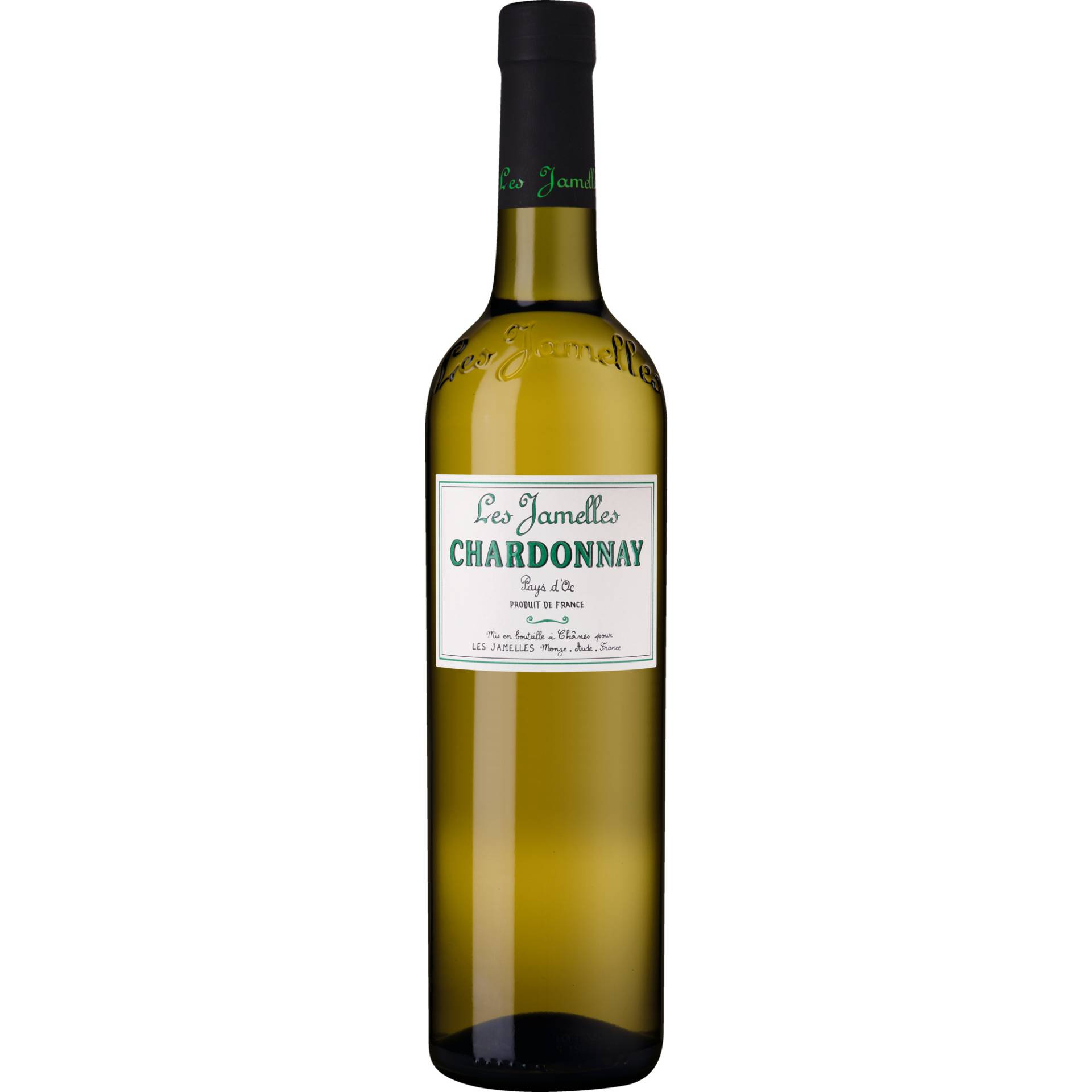 Les Jamelles Chardonnay, Pays d'Oc IGP, Languedoc-Roussillon, 2022, Weißwein von Les Jamelles, 11800 Monze, France