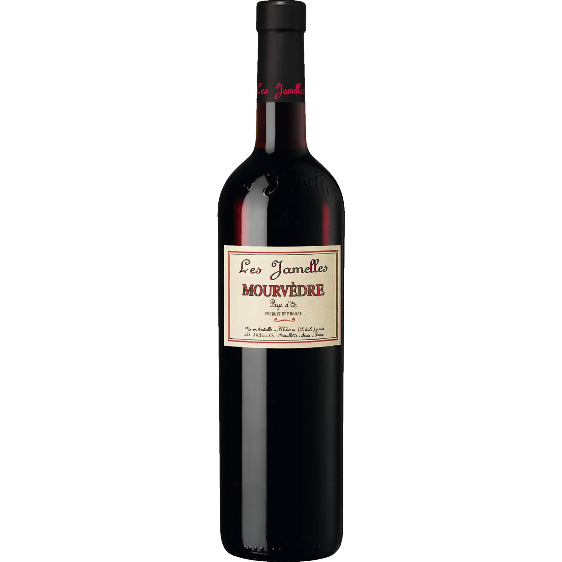 Les Jamelles Mourvèdre Rouge, Pays d'Oc IGP, Languedoc-Roussillon, 2022, Rotwein von Les Jamelles, 11800 Monze, France