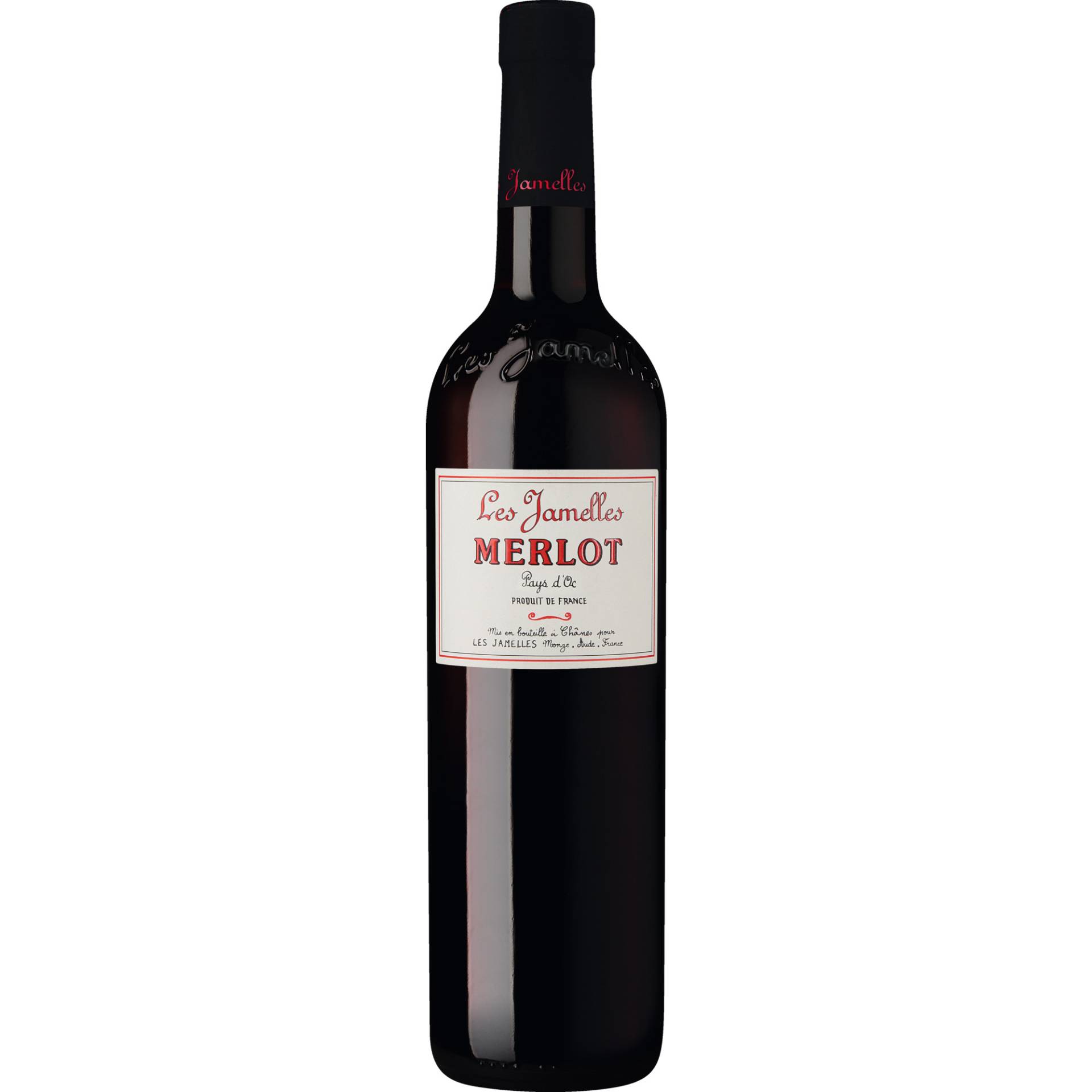 Les Jamelles Merlot, Pays d'Oc IGP, 0,25 L, Languedoc-Roussillon, 2022, Rotwein von Les Jamelles - 11800 Monze - France