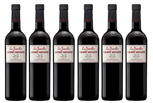 6x 0,75l - 2023er - Les Jamelles - Cabernet Sauvignon - Pays d'Oc I.G.P. - Languedoc - Frankreich - Rotwein trocken von Les Jamelles