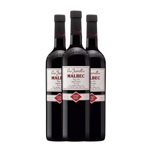 Les Jamelles Cépage Rare Malbec Vin de Pays d'Oc 75 cl Rotwein (Karton mit 3 Flaschen von 75 cl) von Les Jamelles