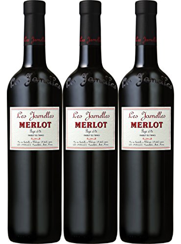 Merlot Vin de Pays d´Oc Les Jamelles VdP Rot trocken (3er Pack x 0,75 Ltr.) von Les Jamelles