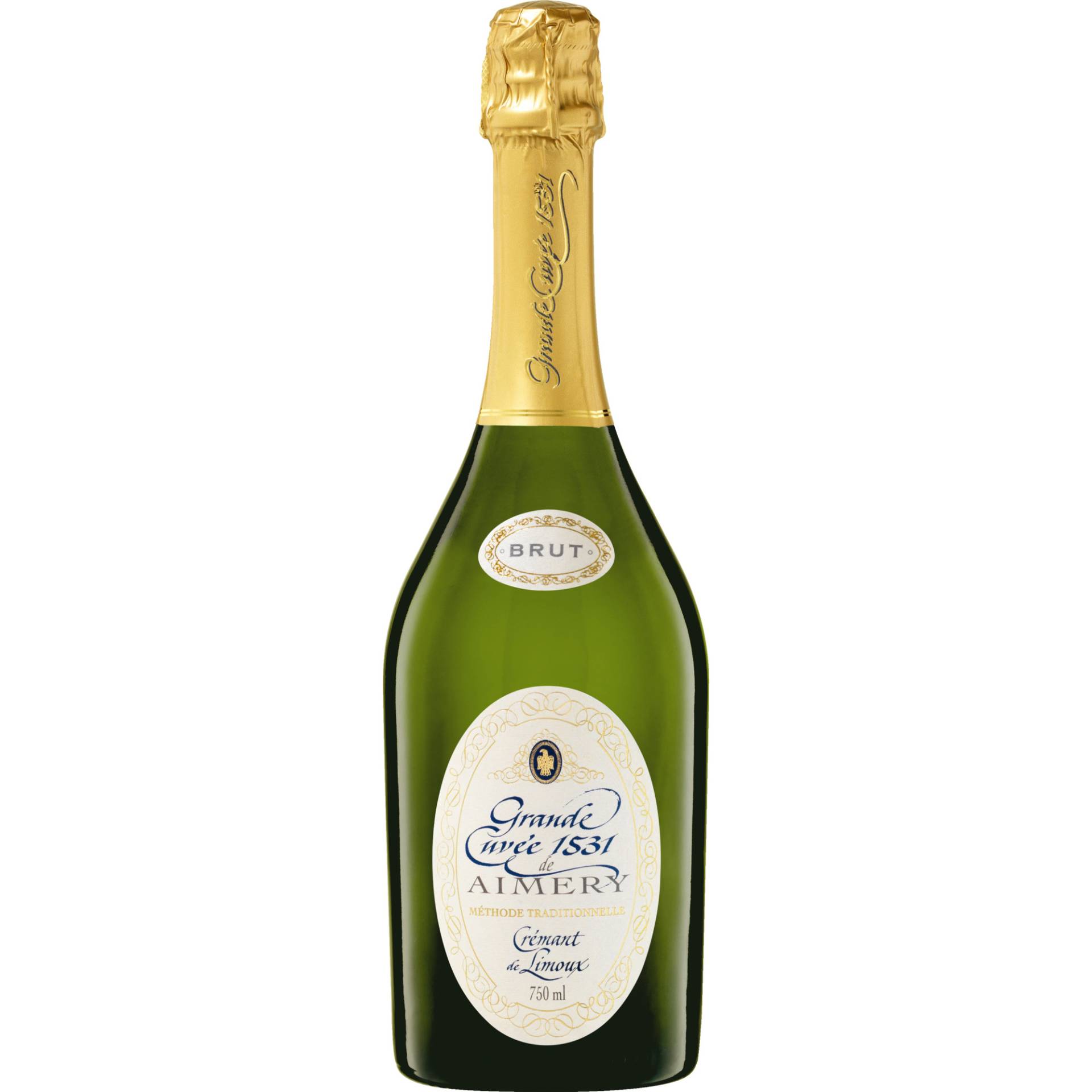 Grande Cuvée 1531 de Aimery, Brut, Crémant de Limoux AOC, Languedoc-Roussillon, Schaumwein von Les Vignerons du Sieur d'Arques à 11300 LIMOUX, France