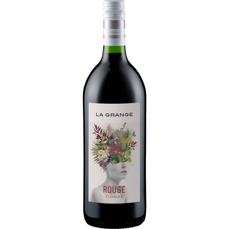 La Grange Classique Rouge, Pays d'Oc IGP, 1,0 L, Languedoc-Roussillon, 2023, Rotwein von Les Vignobles de la Grange ,   FR 34320 GABIAN