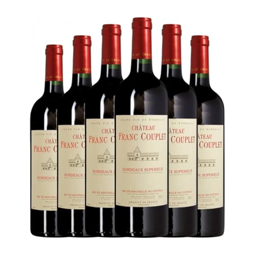 Les Vins de Saint Saturnin Château Franc Couplet Bordeaux Supérieur 75 cl Rotwein (Karton mit 6 Flaschen von 75 cl) von Les Vins de Saint Saturnin