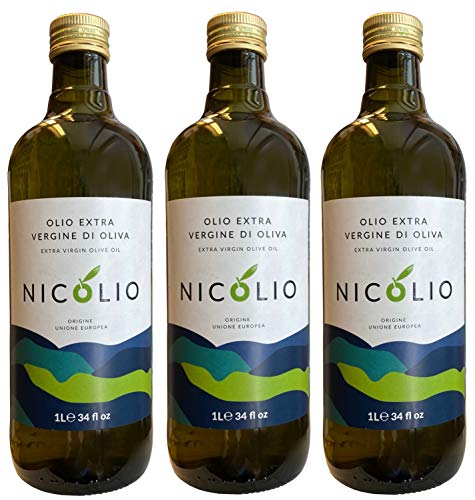 Olivenöl NicOlio (3 x 1 Liter) - extra nativ - Olio Extra Vergine di Oliva von Grace nnvg