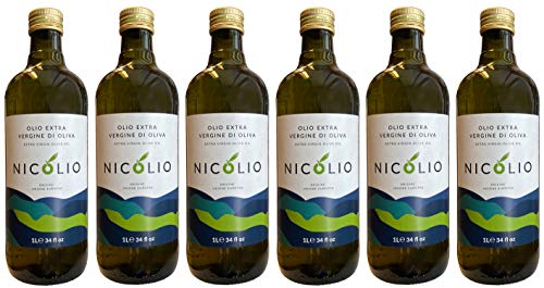 Olivenöl NicOlio (6 x 1 Liter) - extra nativ - Olio Extra Vergine di Oliva von Zeelec