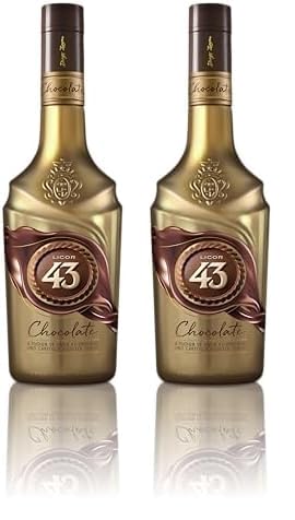 Licor 43 Chocolate (1x0,7l) 16% vol., süße Nuacen aus dem Originalrezept mit blumigen Kakaonoten, Gefühl von zarter Milchschokolade, trinke ihn pur, auf Eis oder mit Milch (Packung mit 2) von Licor 43