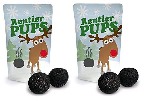 Liebeskummerpillen Rentierpups 2er Pack, Weihnachts-Marshmallows-Set für köstliche Überraschungen, Perfekt für Adventskalender, Familienfreude und festliche Genüsse in der besinnlichen Weihnachtszeit von Liebeskummerpillen