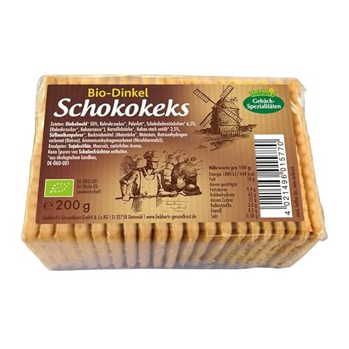 Liebhart?s Dinkel-Schoko-Keks - Bio - 200g x 12-12er Pack VPE von Liebhart's