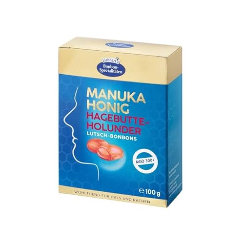 Liebhart?s Manuka Honig Hagebutte-Holunder Bonbons - Bio - 100g x 10-10er Pack VPE von Liebhart's