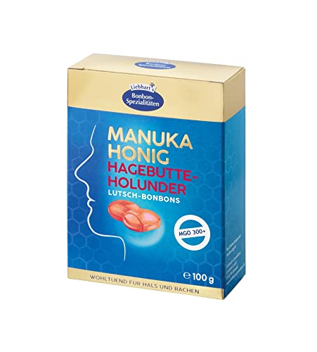 Manuka Honig Hagebutte Holunder Bonbon Faltschachtel von Liebharts