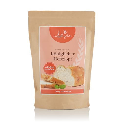 Lieblingskorn "Königlicher Hefezopf" Backmischung 1000g für 2-3 Hefezöpfe Einfach, Vielseitig, Lecker - Genuss wie frisch vom Bäcker von Lieblingskorn