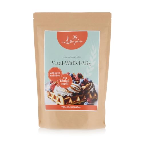 Lieblingskorn Vital-Waffel-Mix, 36 Waffeln, 900 g: Vielseitiger, leckerer und gesunder Waffelgenuss von Lieblingskorn