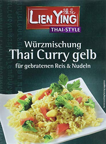 Lien Ying Thai Style gebratenen Reis Curry gelb Würzmischung, 24er Pack (24 x 13 g) von Lien Ying