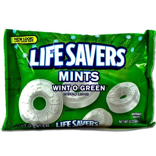 Candystand Life-Savers Wint O Green Beutel, 2er Pack (2x 368 g Packung) von Life Savers